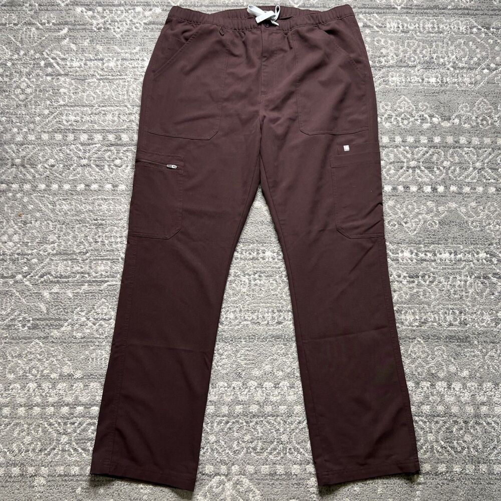 Figs Cairo Cargo Scrub Pants Mens XL Brown Straight Nurse Vet Medical Uniform